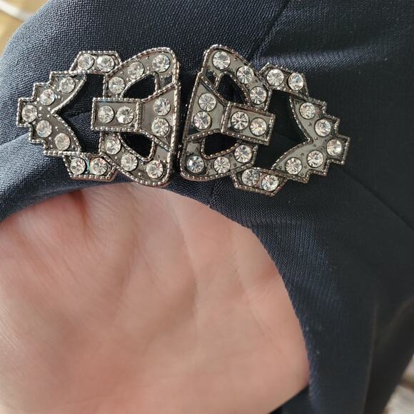 Lauren Ralph Lauren Long Sleeve Gown Evening Formal Dress Navy Blue Size US 8 - Picture 9 of 12